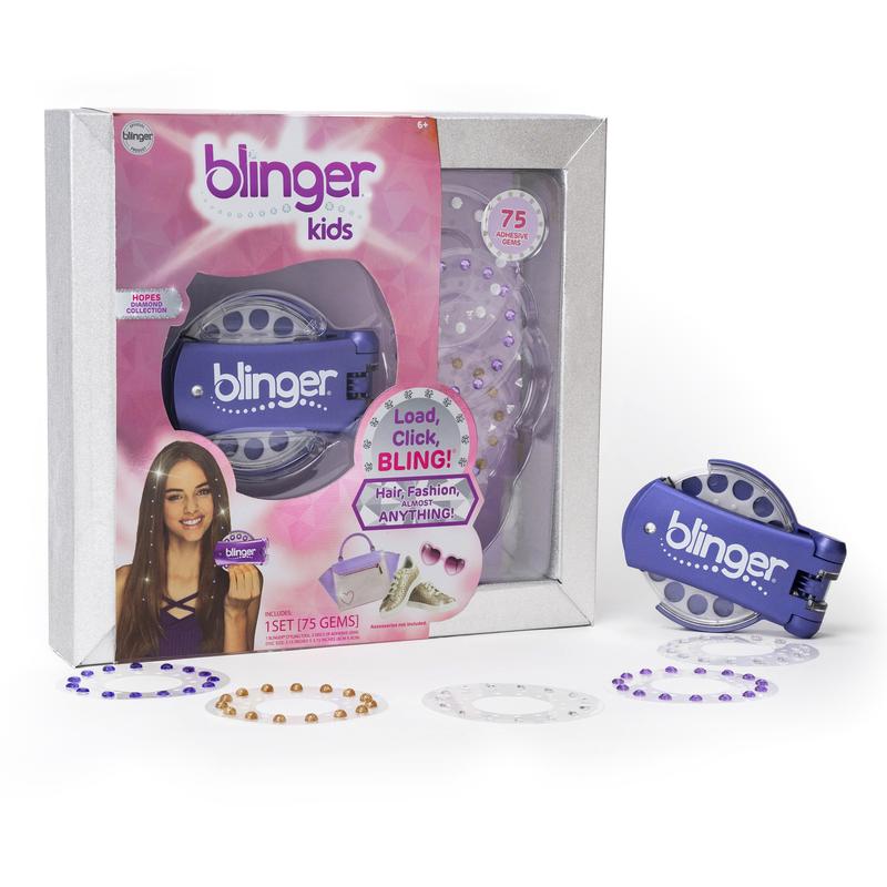 blinger Diamond Collection Starter Kit with blinger Gem Stamper + 75 Colorful Acrylic Rhinestones