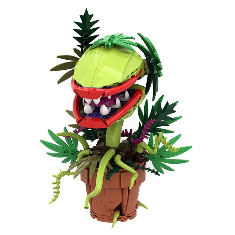 GoldMoc Piranha Plant Flower Gift Building Block Sets Corpse flower Plant Model Building Blocks Set Simulation Plant Model Toys flower  building building  blocks