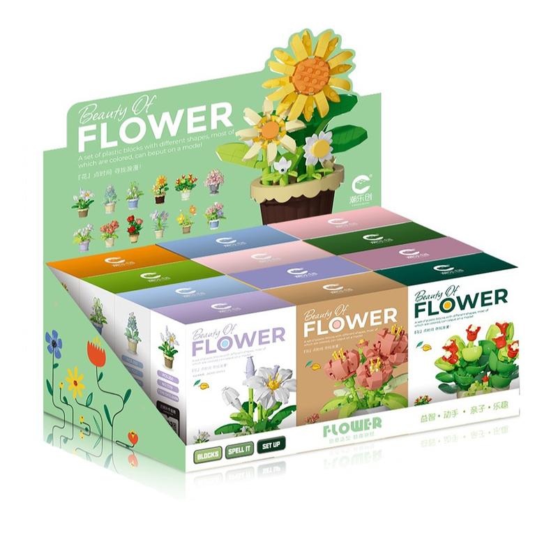 Miniature Building Block Flower Pots - Perfect for Indoor Décor & Gifts. 12 Styies to Choose From