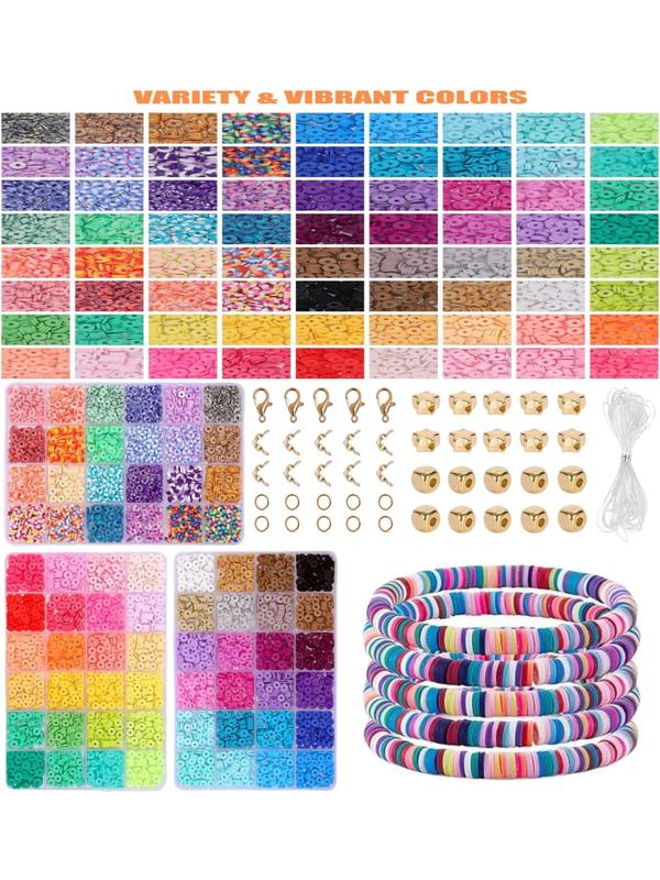 Boho Style 72 Colors Beaded Bracelet Kit, 1 Set DIY Jewelry Making Kit, DIY Jewelry Making Supplies for Women & Girls