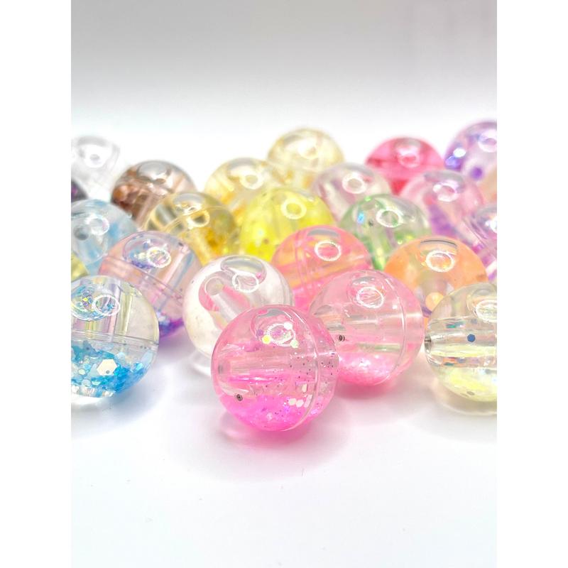 Glitter Snow Globe Luxury Beads (Water Beads) | Glitter Beads | Random Mix