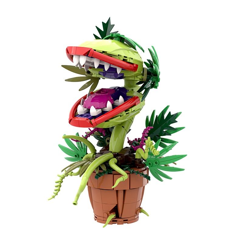 GoldMoc Piranha Plant Flower Gift Building Block Sets Corpse flower Plant Model Building Blocks Set Simulation Plant Model Toys flower  building building  blocks