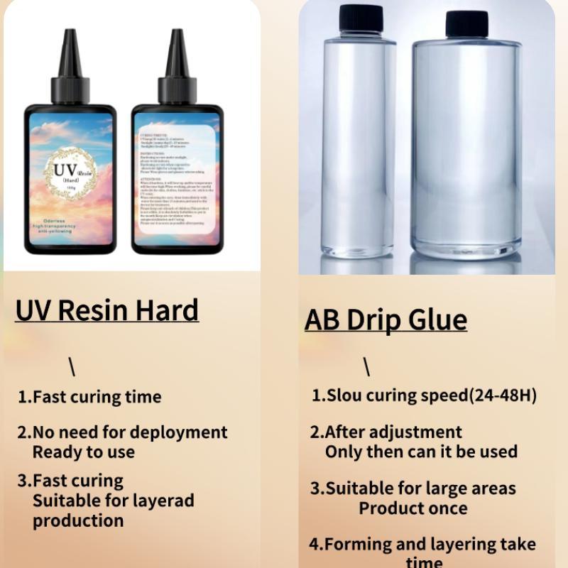 UV Resin Hard Glue, Easy To Use Glue, No Need To Stir and Bubble Less Glue, Suitable for DIY Jewelry Handmade