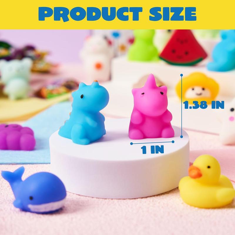 25-Pack Mini Mochi Squishy Toys Set – Kawaii Stress Relief Party Favors & Classroom Prizes