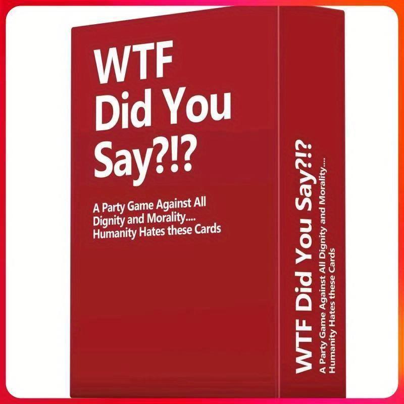 Wtf Did You Say? Themed Card Game, 1 Box Hilarious Adult Party Game Card, Tabletop Entertainment Perfect for Christmas Gatherings