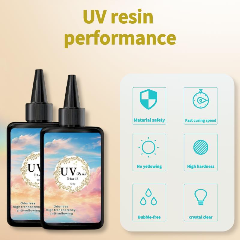 UV Resin Hard Glue, Easy To Use Glue, No Need To Stir and Bubble Less Glue, Suitable for DIY Jewelry Handmade