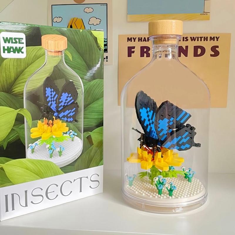 Creative DIY Insect Series Building Blocks, 1 Box Assembled Toys, Desktop Decoration, Building Toys