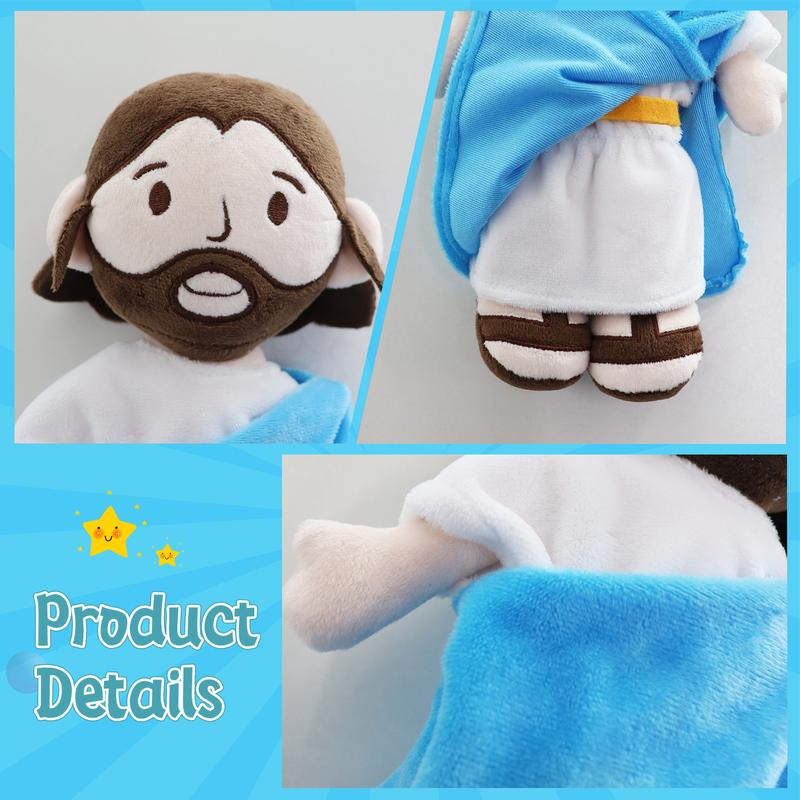 Yelakey Jesus Rides a Donkey Plush Toy stuffed toys plushies for kids children, 11.8in Jesus, 9.8in Donkey, cute and soft, Religious Party Favors Gifts for Kids, Religious Gift, Christian Baptism Gift, Thanksgiving Christmas Gift