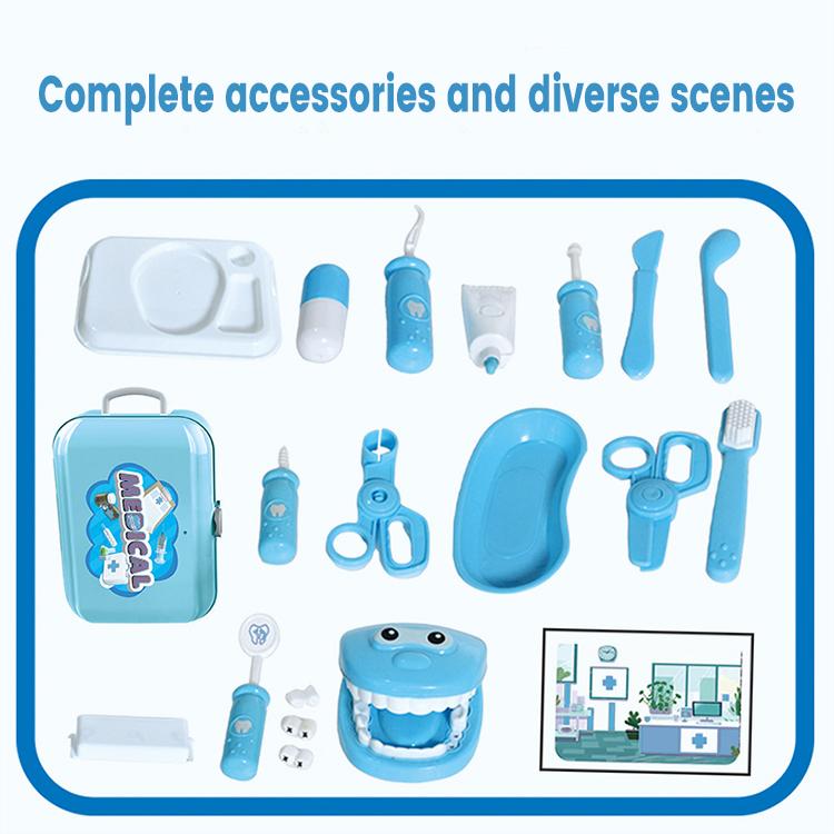 Super Smile Dentist Kit With Pretend Play Set of Teeth And Dental Accessories - Pretend Dentist Play Set, Dentist Toy, Dentist Kit For Kids Ages 3+ Christmas  gift