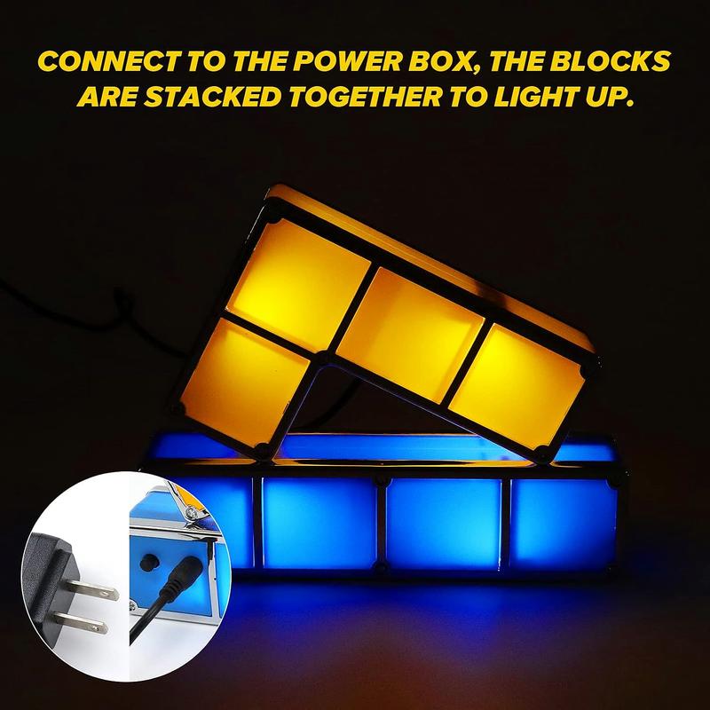 Tangram Stackable Night Light Tangram Stackable Night Light 3D Puzzle Magic Light Bright Toy for Kids Teens Gamer Decor Ideal Gift