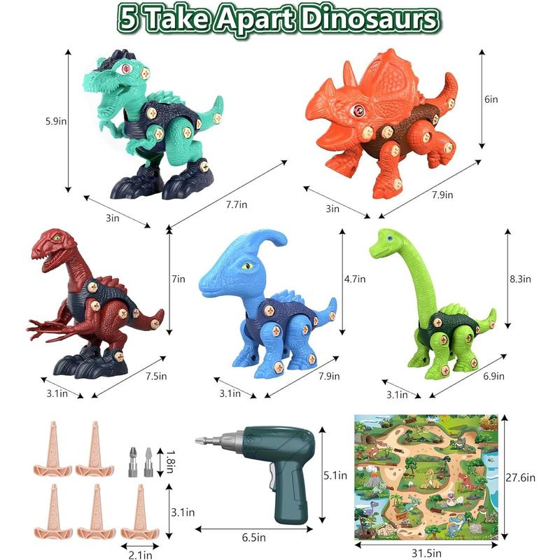 Jasonwell Kids Building Dinosaur Toys - Boys STEM Take Apart Construction Set Educational Dino Kit Play Set Easter Party Favors Christmas Birthday Gifts for Toddler Girls Age 3 4 5 6 7 8 + Year Old