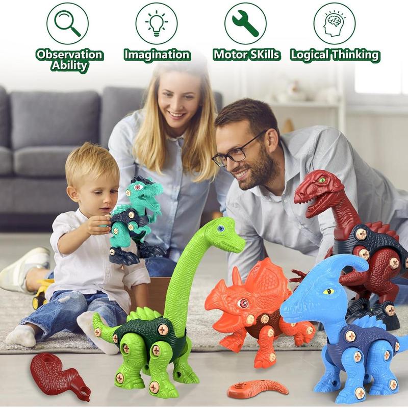 Jasonwell Kids Building Dinosaur Toys - Boys STEM Take Apart Construction Set Educational Dino Kit Play Set Easter Party Favors Christmas Birthday Gifts for Toddler Girls Age 3 4 5 6 7 8 + Year Old