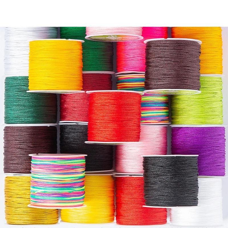 DIY Beading Thread, 1 Roll 45m 49.21 Yards Polyester Thread For Bracelet Necklace Jewelry Making