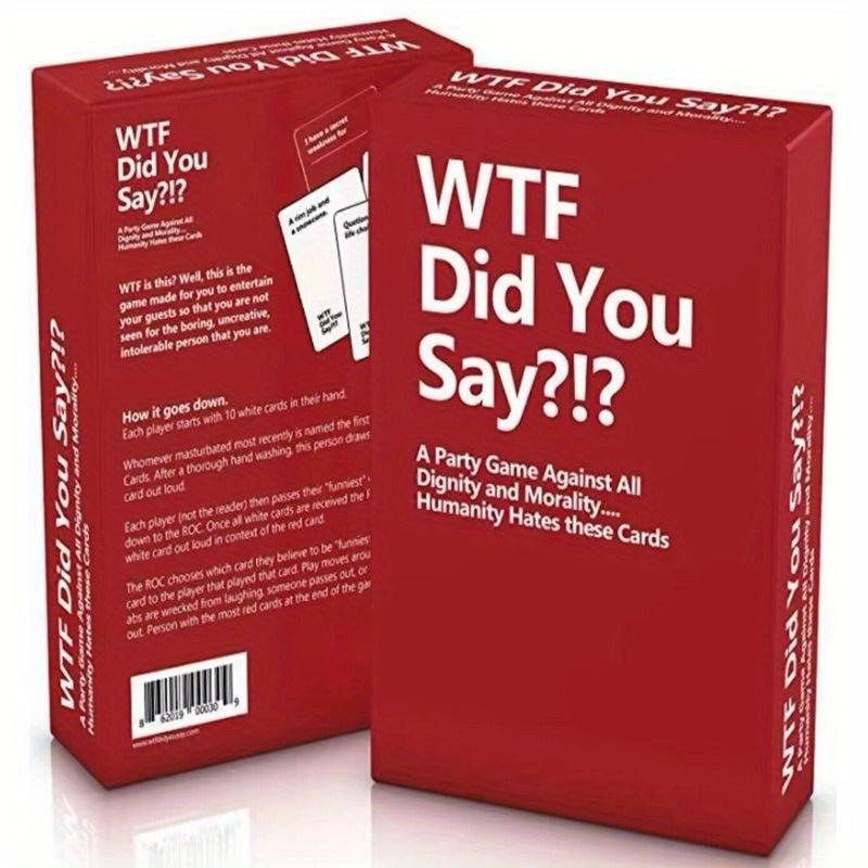 Wtf Did You Say? Themed Card Game, 1 Box Hilarious Adult Party Game Card, Tabletop Entertainment Perfect for Christmas Gatherings