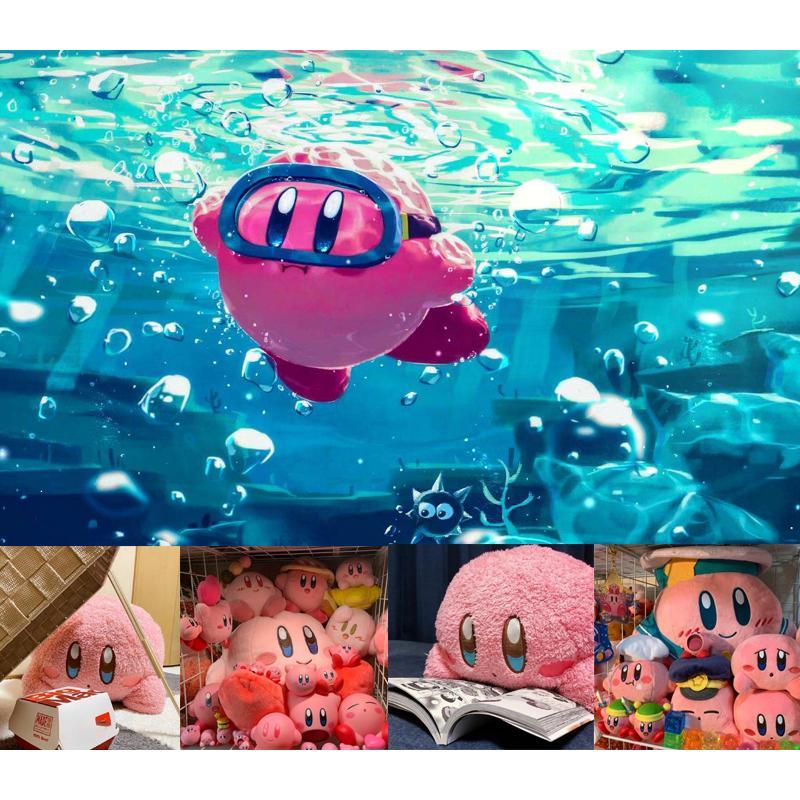 Kawaii Kirby Plush Toys Cartoon Birthday Star Kirby DIY Birthday Cake Decoration Desktop Kawaii Accessories Juguetes Para  Niños