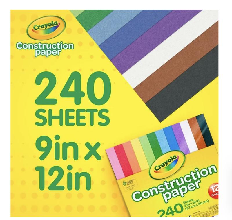 Crayola Construction Paper, 9in x 12in