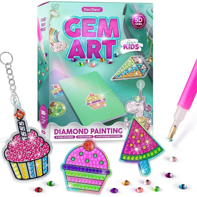 Diamond Art Kit for Kids - Gem Painting Arts & Crafts Kits for Ages 6-12, Gifts for 6, 7, 8, 9, 10, 11, 12 Year Old Boy & Girl - Girls Birthday Toys Gift Ideas - Craft Activities Age 6+