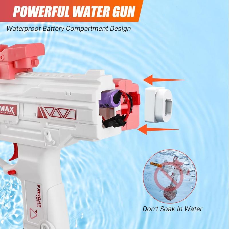 Summer children's fully automatic water shooting toy, large capacity water storage 500+cc electric water spray, outdoor beach, home swimming pool water battle game gatlingwaterblaster watergun blue memory training and observation