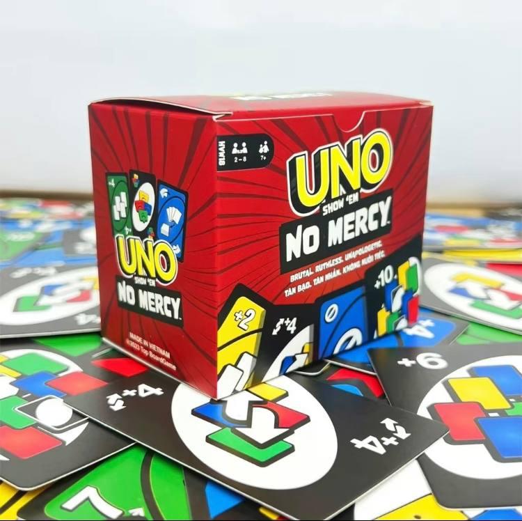 UNO Show 'em No Mercy Card Game by Mattel - 196 Cards, Ultimate Competitive Game for All Ages