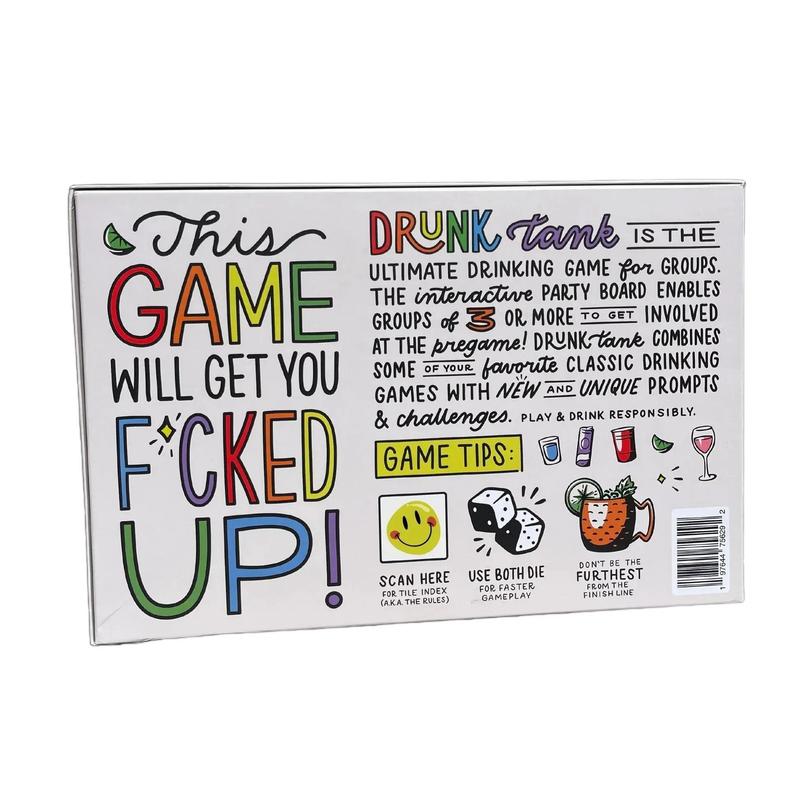 DRUNK TANK: Interactive Party Board Drinking Game with Dares & Challenges for Game Nights and Parties