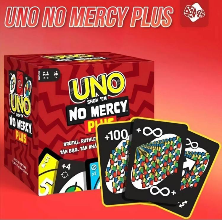 UNO Show 'em No Mercy Card Game by Mattel - 196 Cards, Ultimate Competitive Game for All Ages