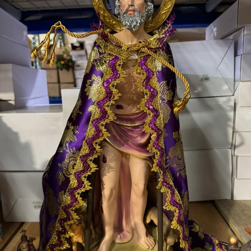 Capa de san lazaro diferente tamaño dress for San lazaro Statues （no statue included) different size purple doll dress