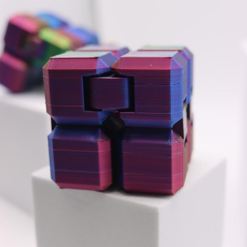 3D Printed - Infinity Mechanical Cube Figurine