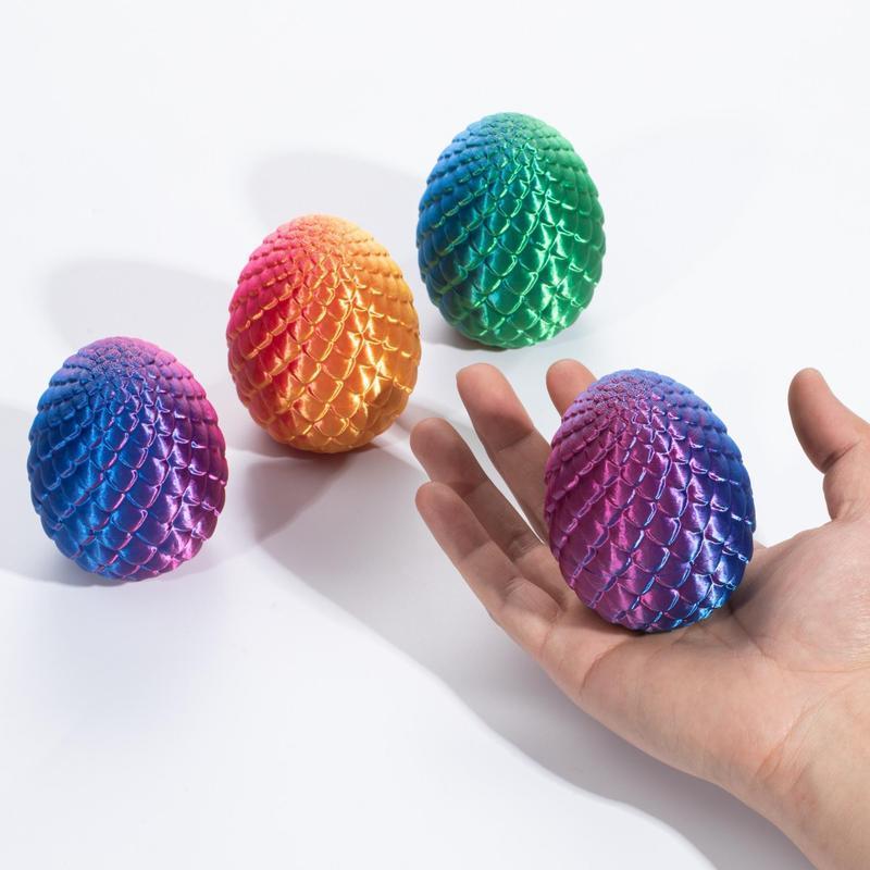 4PCS 3D Printed Dragon Egg for a Pleasant Surprise, Articulated Crystal Dragon Eggs with Dragon Inside