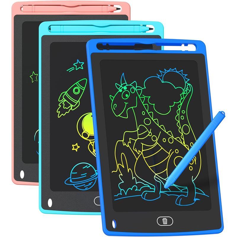 3 Pack LCD Writing Tablet for Kids, 8.5 Inch Colorful Doodle Board Drawing Tablet, Educational Learning Toys Birthday Gifts for Boys Girls Age 3 4 5 6 7 8