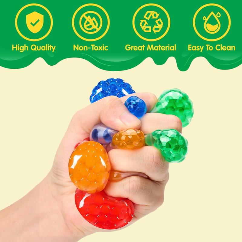 Mini Stress Ball Toys, Random 9 Pack Fidget Toys for Adults, Squishy Toy Stress Relief Ball, Relieve Work Anxiety, Exercise Hand Flexibility, Valentines Day Party Favors