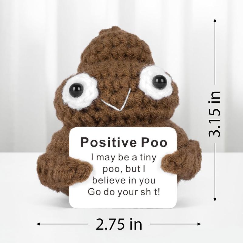 Cute Crochet Poo, Funny Gag Gift, Positive Poo Toy, Best Friend Gift, Cheer Up Toy, Encouragement Gift, Housewarming Birthday Teacher Women Desk Decor Cute Crochet Poo Decorative Gift