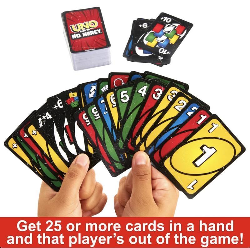 UNO Show 'em No Mercy Card Game by Mattel - 196 Cards, Ultimate Competitive Game for All Ages