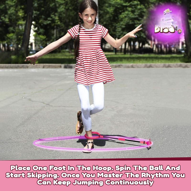 Skip It Ankle Toy - Pink Flashing Retro Skipit Toy Hopper Ball, Ankle Jump Rope Skip Ball - Improve Coordination, Get Exercise The Fun Way -  Retro Birthday Gift for  Ages 5-12