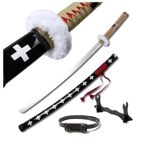 3-pcs Set Roronoa Zoro Swords 104cm Handmade Katana Japanese Anime Cosplay Sword Shusui Enma Kitetsu Free sword holder and belt