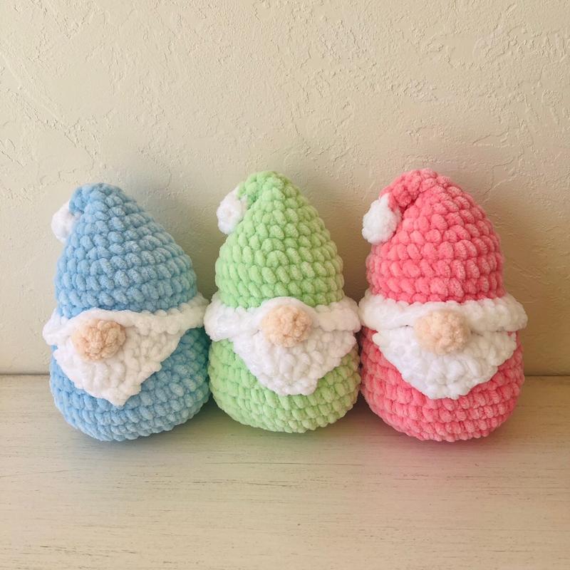 Crochet Gnome in Assorted Colors - Handmade Toy for Home Decor