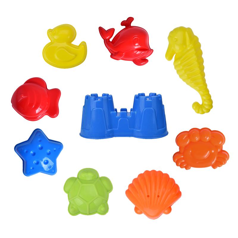 19PCS Sandcastle Building Kit Sand Molds & Shovels Set for Toddlers Outdoor Summer Activity Toys Pool Beach Water Toys