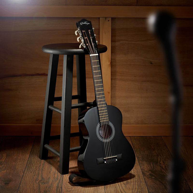 30-Inch Beginner Acoustic Guitar Starter Package, Black - Zini US