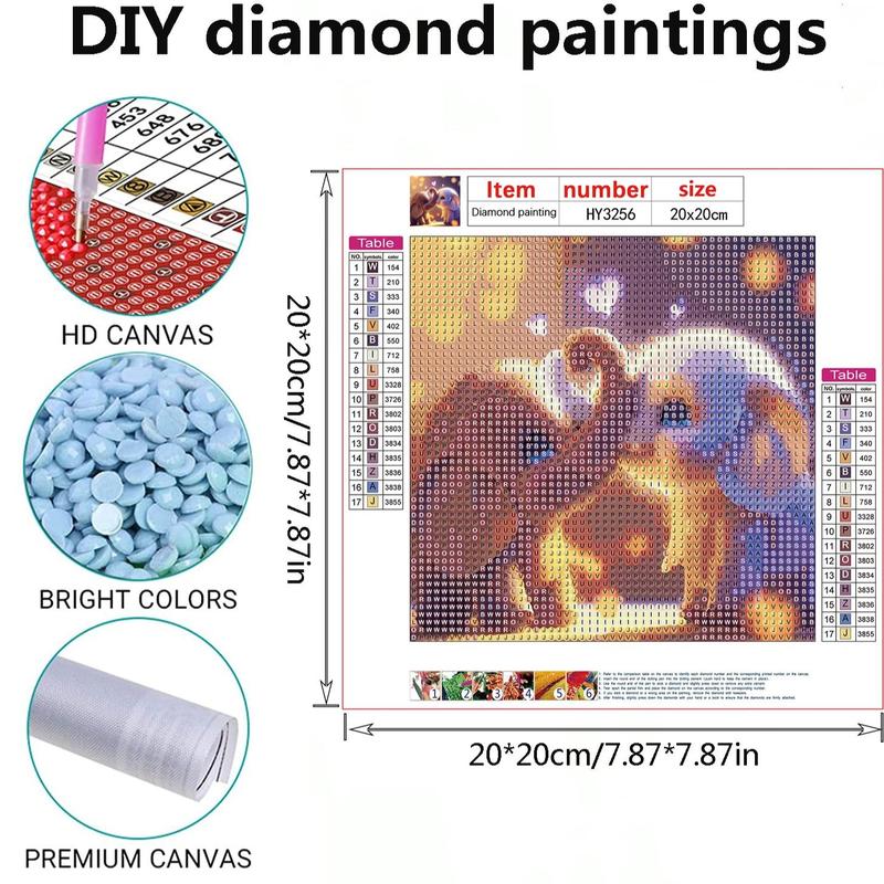 Elephant Pattern Artificial Diamond Art Painting Kit without Frame, DIY Decorative Art Craft, 5D Artificial Rhinestone Painting for Wall Decor