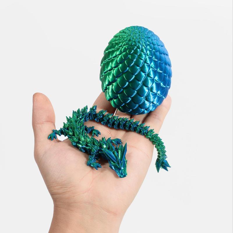 4PCS 3D Printed Dragon Egg for a Pleasant Surprise, Articulated Crystal Dragon Eggs with Dragon Inside