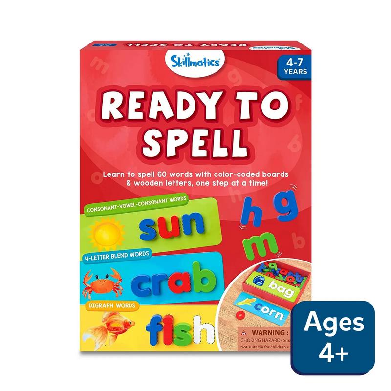 Skillmatics Ready to Spell - Preschool Learning Activity, Stage-Based Learning to Improve Vocabulary & Spelling, Educational Toy, Gifts for Boys & Girls Ages 4 to 7