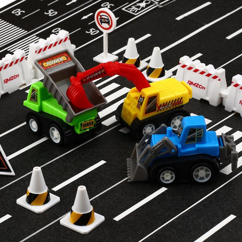 12-Piece Mini Truck Toy Kit - Pull Back Construction Vehicles, Great Party Favors, Birthday Gifts, Classroom Rewards, and Stocking Stuffers