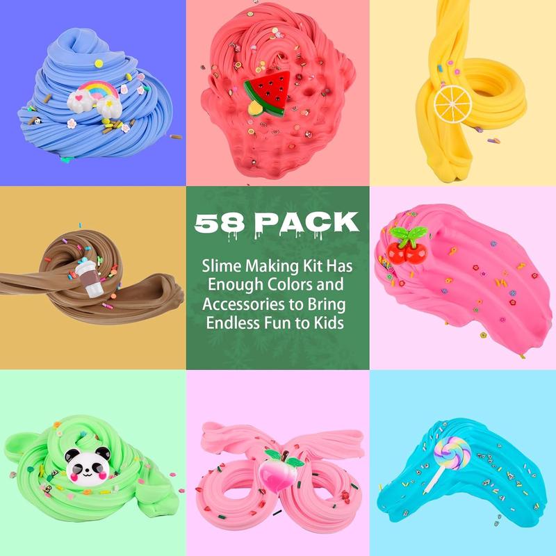 58 Pack Mini Butter Slime Kit,Super Soft and Non-Sticky,DIY Putty,Peach Slime,Stress Relief Toy for Girls and Boys Age 10-12, Slime Toys,Goodie Bag Stuffers.