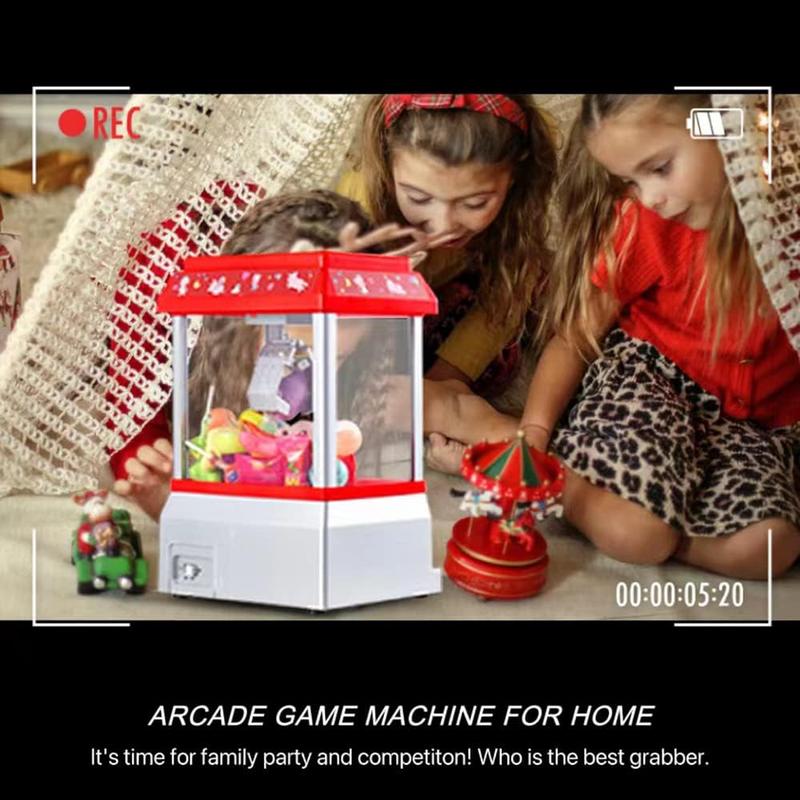 Claw Machine for Kids Toy Mini Claw Machine Candy Grabber Prize Dispenser Vending Machine Arcade Game Machines for Home Party Christmas Birthday Gifts Cool Girl Toys