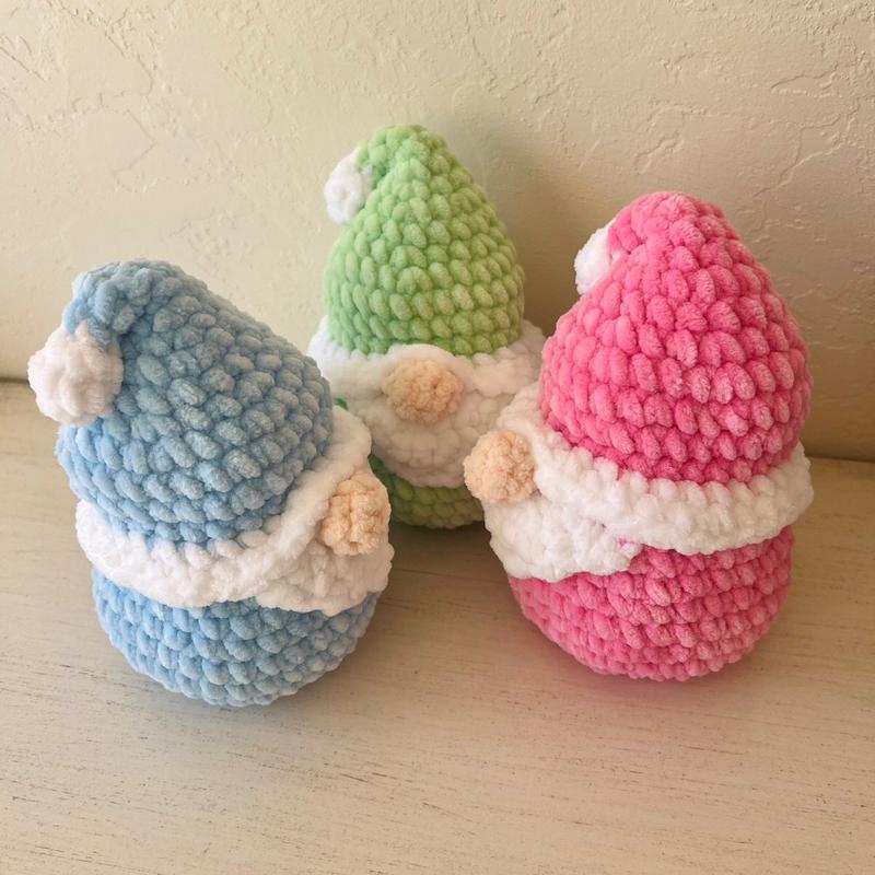 Crochet Gnome in Assorted Colors - Handmade Toy for Home Decor