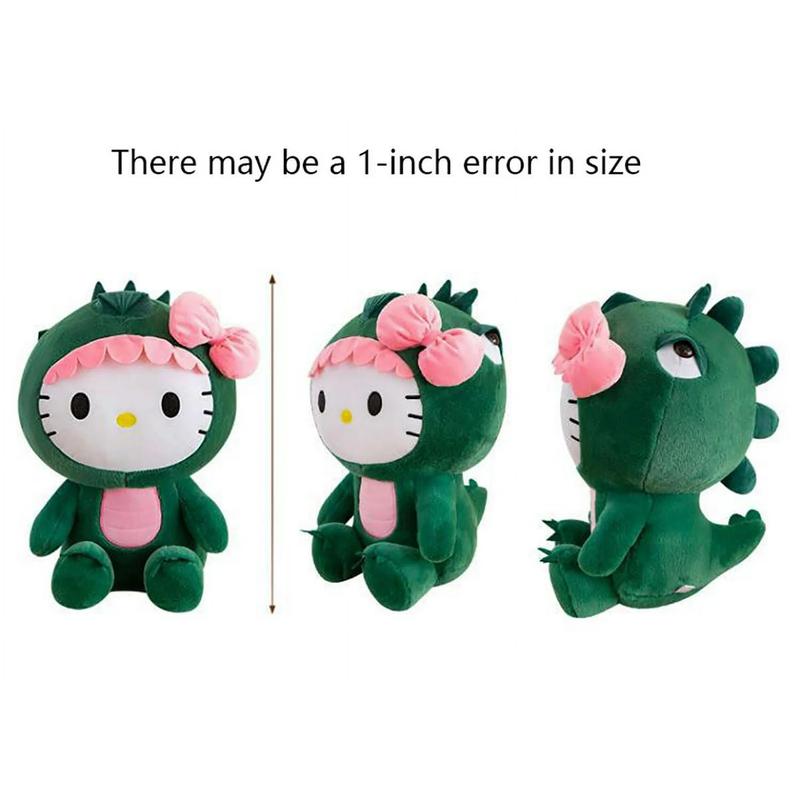 35cm 13.8in Kawaii Kitty Dinosaur Plush Toy Cartoon Doll Room Decoration Sleeping Throw Pillow Kids Birthday Christmas Gift