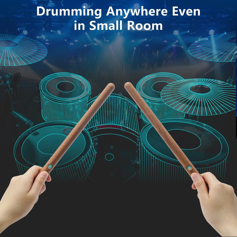 AeroBand PocketDrum 2 Plus | Lowest Price on The Net | Electric Air Drum Sticks, Pedals, Bluetooth and 8 Sounds, USB MIDI Function, Electronic Drum Set for Adults, Kids, Professionals, Gift, Air Drum with Drumsticks