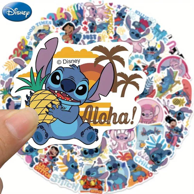 Cartoon Stitch Pattern Sticker (100pcs), Cute Animal Pattern Decorative Stickers, Diy Decals for Water Bottle, Laptop, Phone Case, Scrapbooking, Journal Making