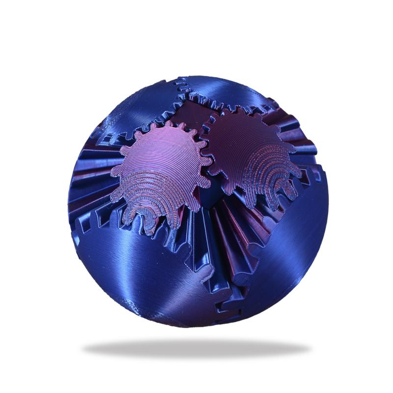 Watchitude Gear Ball Purple   Blue Fidget Toy for Creative Play and Fine Motor Skills