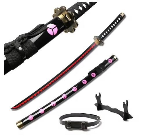 3-pcs Set Roronoa Zoro Swords 104cm Handmade Katana Japanese Anime Cosplay Sword Shusui Enma Kitetsu Free sword holder and belt