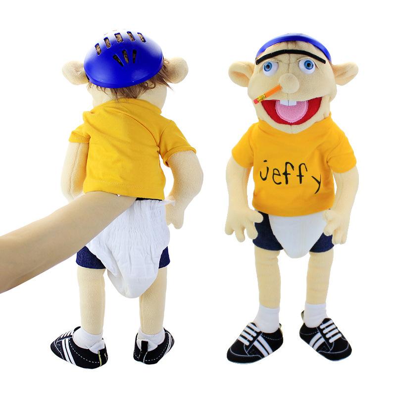 23'' Jeffy Puppet Plush Toy, Suitable for Small and Large Hand Puppet Toys, Soft and Fun Hand Puppets Gifts for Xmas New Years Thanksgiving Birthday Children's Day